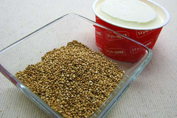 ローストキヌアのアイストッピング