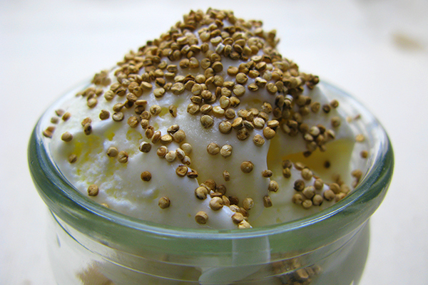 ローストキヌアのアイストッピング